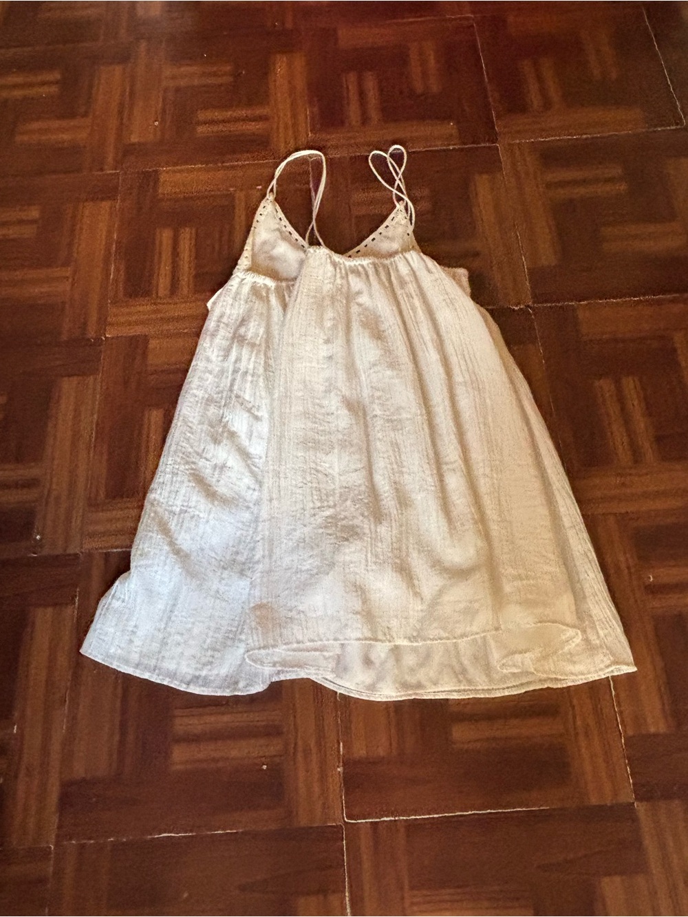 Zara White Crochet-Gauze Babydoll Mini Dress - Picture 3 of 6